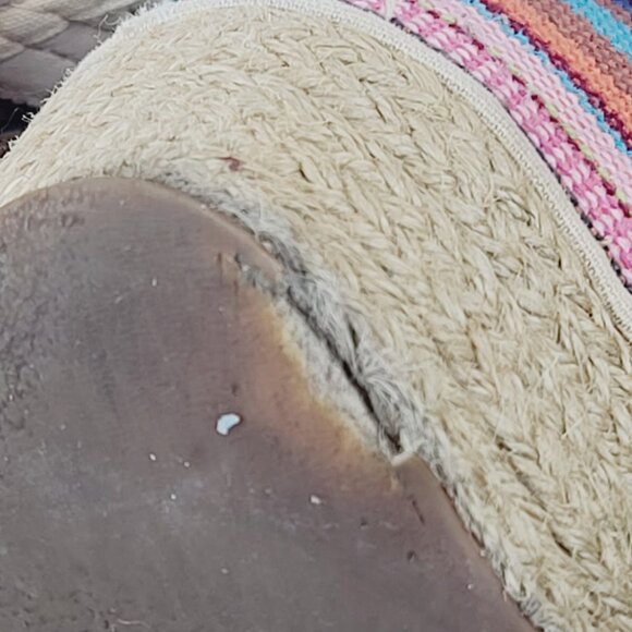 Dansko Women's Multicolor Striped Vegan Espadrille Style Casual Clogs Size 7.5 - Picture 6 of 8